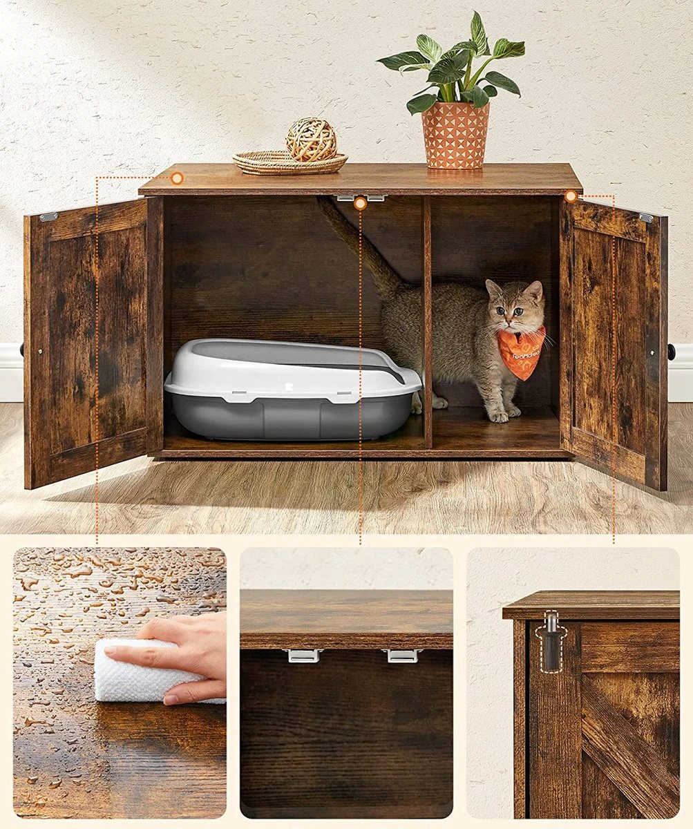 Kattenbak Kast, Kattentoilet, Vintage 9 Kattenbak Kast, Kattentoilet, Vintage - Afbeelding 7