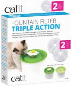 Catit Filters Triple Action 2 Pack - Kanttendrinkbak - 4 X 14.5 X 17.5 Cm Wit -Kattenspeelgoed Winkel 1004x1200 1