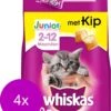 Whiskas Brokjes Junior Kip - Kattenvoer - 4 X 950 G