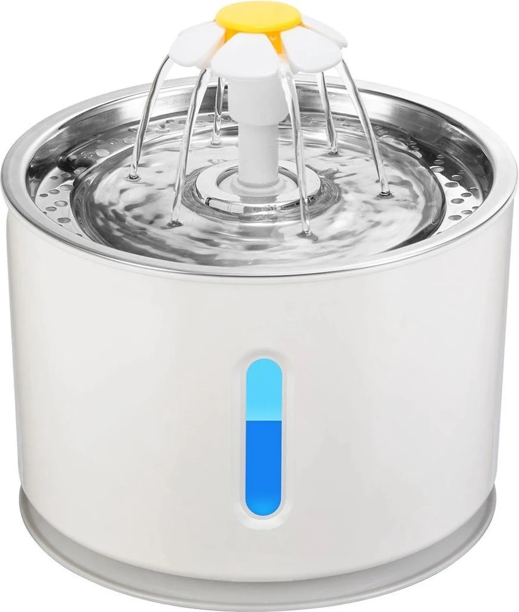 Merkloos Drinkfontein Voor Hond En Kat - RVS Waterbak - Dieren Drinkbak - Vers Water Fontein - Drinkfontein Katten- 3 Standen - 2.4 Liter - Incl. 1 Koolstoffilter 4 Merkloos Drinkfontein Voor Hond En Kat - RVS Waterbak - Dieren Drinkbak - Vers Water Fontein - Drinkfontein Katten- 3 Standen - 2.4 Liter - Incl. 1 Koolstoffilter - Afbeelding 2