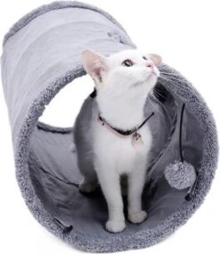 Fuzly Kattentunnel - Speeltunnel - Antraciet - Extra Stevig - Suede - 130cm X 30cm - Large 7 Fuzly Kattentunnel - Speeltunnel - Antraciet - Extra Stevig - Suede - 130cm X 30cm - Large -Kattenspeelgoed Winkel 1041x1200