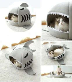 MikaMax Haai Hondenmand - Kattenmand - Dierenmand - Huisdierkussen - Mand Of Bed - Origineel - Extra Zacht Materiaal - 42 X 42 X 36 Cm -Kattenspeelgoed Winkel 1047x1200 5