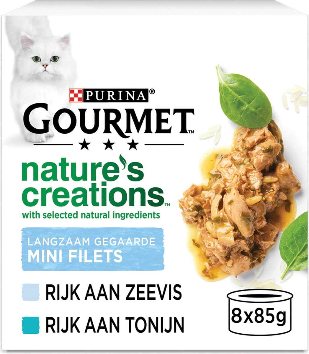 Gourmet Nature's Creations - Kattenvoer Natvoer - Zeevis - 48 X 85 Gr 3 Gourmet Nature's Creations - Kattenvoer Natvoer - Zeevis - 48 X 85 Gr