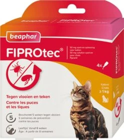 Beaphar Fiprotec Kat - Vlooienbestrijding - >1 Kg - 4 Pipetten -Kattenspeelgoed Winkel 1062x1200