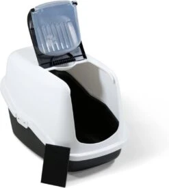 Savic Kattenbak Nestor - Kattenbak - Zwart/Wit - 56 X 39 X 38,5 -Kattenspeelgoed Winkel 1076x1200 1