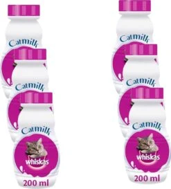 Whiskas Catmilk Melk - Kattensnack - 6 X 200 Ml -Kattenspeelgoed Winkel 1085x1200