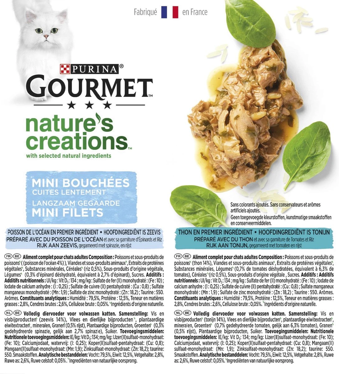 Gourmet Nature's Creations - Kattenvoer Natvoer - Zeevis - 48 X 85 Gr 9 Gourmet Nature's Creations - Kattenvoer Natvoer - Zeevis - 48 X 85 Gr - Afbeelding 7