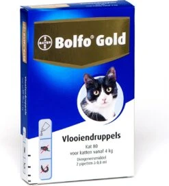 Bayer Bolfo Gold 40 Anti Vlooienmiddel - Kat - 0 Tot 4 Kg - 4 Pipetten -Kattenspeelgoed Winkel 1095x1200