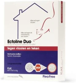Flea Free Ectoline Duo Kat - Tegen Vlooien En Teken - 2 Pipetten -Kattenspeelgoed Winkel 1097x1200