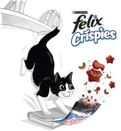 Felix Crispies - Kattensnacks Zalm & Forel - 8 X 45g -Kattenspeelgoed Winkel 1109x1200