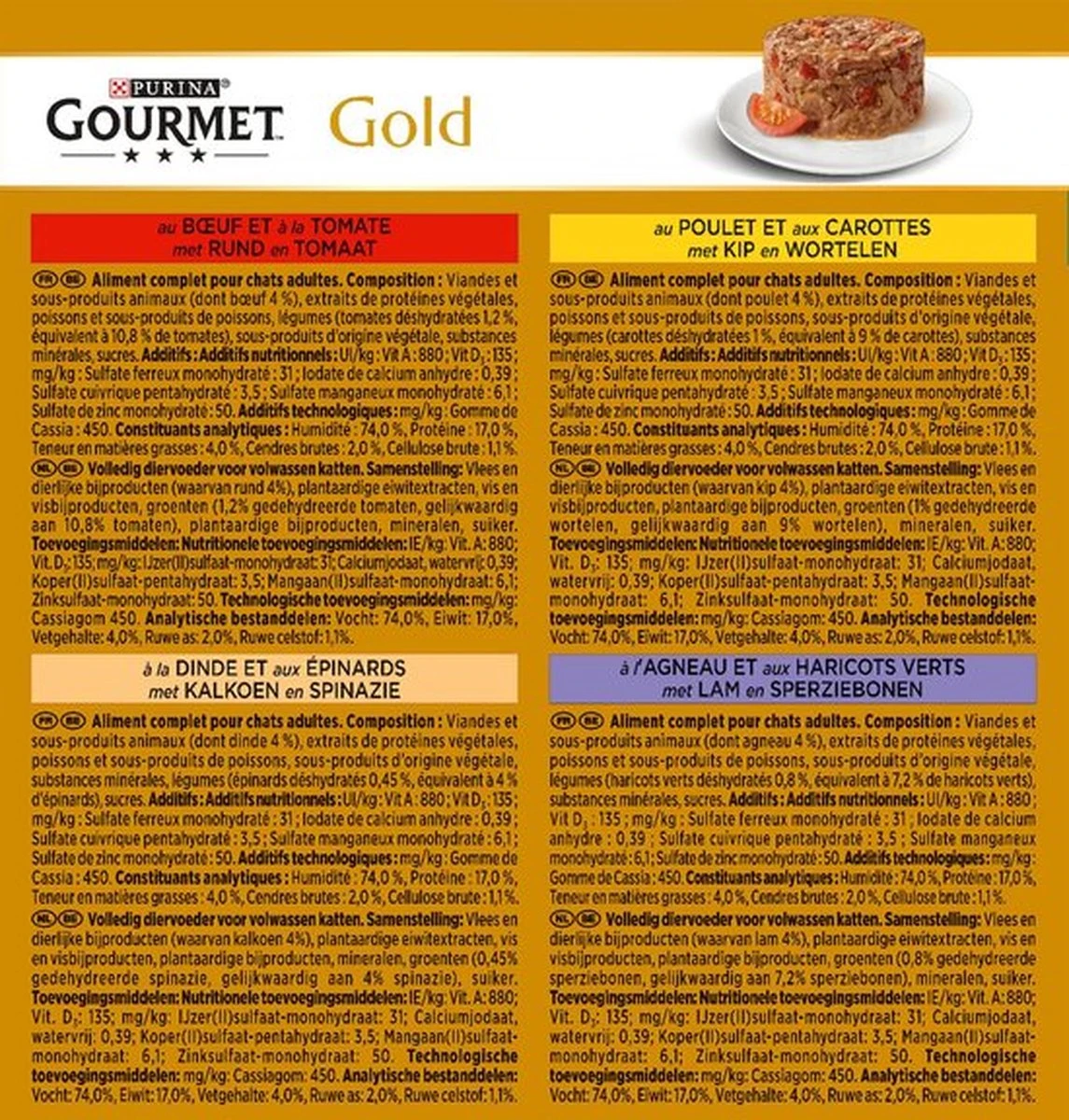 Gourmet Gold Hartig Torentje - Kattenvoer Natvoer - Vlees Met Groente Mix - 48 X 85 G 8 Gourmet Gold Hartig Torentje - Kattenvoer Natvoer - Vlees Met Groente Mix - 48 X 85 G - Afbeelding 6