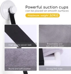 Nobleza 40AG6 - Kattenhangmat - Hangmat Kat - 60x32cm - Kattenhangmat Raam – Kattenbed - Kattenhangmand - Kattenkussen - Grijs 11 Nobleza 40AG6 - Kattenhangmat - Hangmat Kat - 60x32cm - Kattenhangmat Raam – Kattenbed - Kattenhangmand - Kattenkussen - Grijs -Kattenspeelgoed Winkel 1146x1200 8