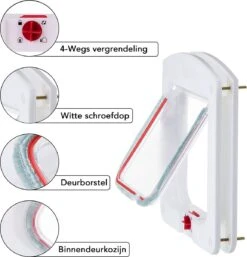 DOWO® - Kattenklep - Kattenluik - Kattenluikje - 4-weg Huisdierklep, Eenvoudige Installatie Kattendeur Huisdierendeur Aan De Muur, Houten Deur, Upvc Binnendeur, Baksteenwanden, Houten Deuren (M - Buitenmaat 20x22 Cm) -Kattenspeelgoed Winkel 1155x1200 5