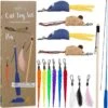 PRETTY KITTY Cat Toy Set Vegan: Grote 15-delige Kattenspeelset Met Kattenhengel, Nepveren En Kattenkruid Speelgoed Kat -Kattenspeelgoed Winkel 1160x1200 2