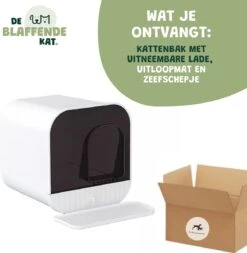 De Blaffende Kat Moderne Kattenbak - Met Uitneembare Lade En Kattenbak Mat 20 De Blaffende Kat Moderne Kattenbak - Met Uitneembare Lade En Kattenbak Mat -Kattenspeelgoed Winkel 1172x1200 5