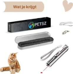 Laserpen - USB - Kattenspeeltjes - Zaklamp - Kat - Laser - Kattenspeelgoed - RVS Opbergblikje -Kattenspeelgoed Winkel 1184x1200 4