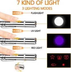 USB Laserpen-7 In 1- Kattenspeelgoed-rode Laser- Fluwelen Opbergzakje- LED- UV Licht- USB Oplaadbaar- Laserlampje- Nieuw Model 2020 -Kattenspeelgoed Winkel 1185x1200 7