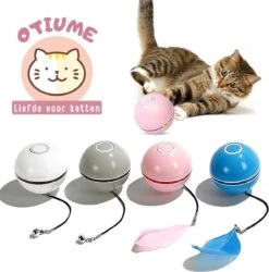 Otiume Elektrische Speelbal - Slimme Interactieve Zelfrollende Bal - Speelgoed Voor Katten - Kattenspeelgoed - Blauw -Kattenspeelgoed Winkel 1187x1200 5