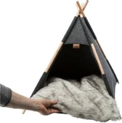 TRIXIE Huisdierengrot Tipi 55x65x55 Cm Vilt -Kattenspeelgoed Winkel 1189x1200 8