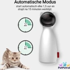 PetPetrol Automatisch Kattenspeeltje – Laser – Kattenlaser - Intelligent Interactief Voor Katten – Laser Kat – 9 Verschillende Standen – Incl. Oplaadkabel – Geruisloze Motor -Kattenspeelgoed Winkel 1195x1200 7