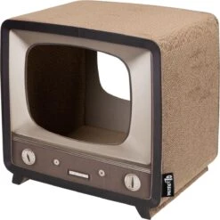 District 70 TELLY - Retro TV Krabmeubel - Instagrammable Kartonnen TV Voor Katten - 39 X 27 X 37 Cm -Kattenspeelgoed Winkel 1198x1200 12