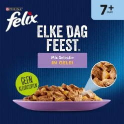 Felix Elke Dag Feest Mix Selectie In Gelei 7+ Senior - Katten Natvoer - 48 X 85g -Kattenspeelgoed Winkel 1198x1200 5