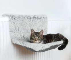 Trixie Radiator Hangmat Harvey Langhaar Pluche / Velours Wit Zwart - 45X31X26 CM -Kattenspeelgoed Winkel 1200x1011 7