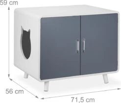 Relaxdays Kattenbak Ombouw Design - Kattenhuis Op Pootjes - Kattenmeubel Wit - Kattenkast 16 Relaxdays Kattenbak Ombouw Design - Kattenhuis Op Pootjes - Kattenmeubel Wit - Kattenkast -Kattenspeelgoed Winkel 1200x1021 1