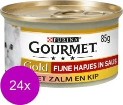 Gourmet Gold Fijne Hapjes - Kattenvoer Natvoer - Zalm & Kip - 24 X 85 Gr 20 Gourmet Gold Fijne Hapjes - Kattenvoer Natvoer - Zalm & Kip - 24 X 85 Gr -Kattenspeelgoed Winkel 1200x1025 2