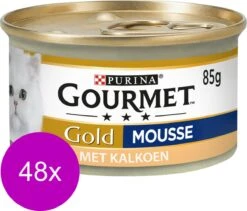 Merkloos Gourmet Gold Mousse Kalkoen - Kattenvoer - 48 X 85 G 6 Merkloos Gourmet Gold Mousse Kalkoen - Kattenvoer - 48 X 85 G -Kattenspeelgoed Winkel 1200x1025 3