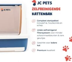 JC Pets Premium Kattenbak Systeem - Inclusief 2.5KG / 4L Kattenbakvulling - Zelfreinigend -Kattenspeelgoed Winkel 1200x1037 2