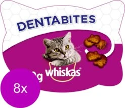Whiskas Dentabites Kattensnoepjes - Kip - 8 X 40g -Kattenspeelgoed Winkel 1200x1044