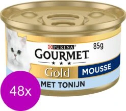 Gourmet Gold Mousse 85 G - Kattenvoer - 48 X Tonijn -Kattenspeelgoed Winkel 1200x1059 2