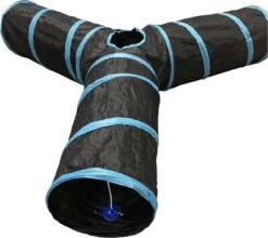 Adori Katten Tunnel 3 Gangen - Kattenspeelgoed - Ø25x50 Cm Zwart -Kattenspeelgoed Winkel 1200x1071 3