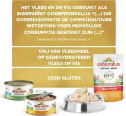Almo Nature Natvoer Voor Katten - HFC Natural - 24 X 70g - Kip En Tonijn - 24 X 70 Gram -Kattenspeelgoed Winkel 1200x1105 1