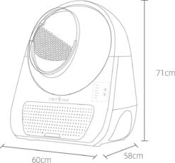 Catlink Smart Litter Box - Scooper Young - Zelfreinigende Kattenbak Zonder Wifi - Kleur Grijs -Kattenspeelgoed Winkel 1200x1118 4