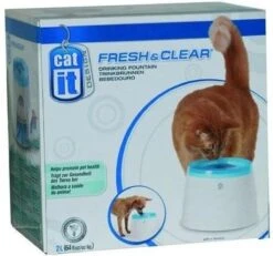 Catit Fresh And Clear - Drinkfontein Kat - Blauw /Wit - 2 L -Kattenspeelgoed Winkel 1200x1123 1