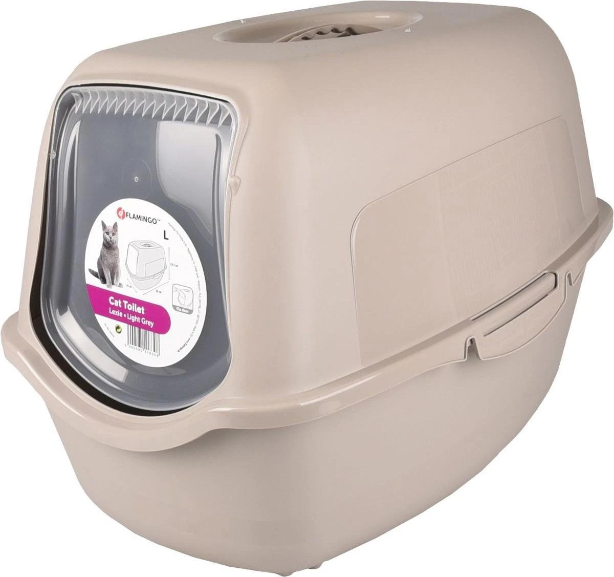 Flamingo - Kattenbak Lexie - Grijs - 39 X 56 X 39.5 Cm 3 Flamingo - Kattenbak Lexie - Grijs - 39 X 56 X 39.5 Cm