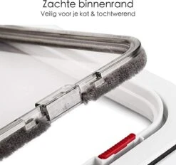 Merkloos Kattenluik - Inclusief Tunnel - 4 Vergendelingsstanden - Wit - Waterdicht - 23 X 25 X 5.5 Cm -Kattenspeelgoed Winkel 1200x1129 5