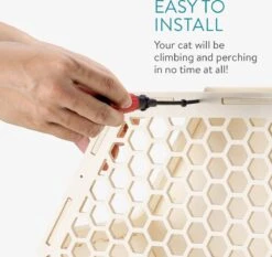 Navaris Katten Klimwand 4-delige Set - Katten Klimmuur Voor Binnenshuis - Kattenmeubel Met Wandmontage - Met Drie Plankjes Voor Meer Klimplezier -Kattenspeelgoed Winkel 1200x1132