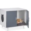 Relaxdays Kattenbak Ombouw Design - Kattenhuis Op Pootjes - Kattenmeubel Wit - Kattenkast -Kattenspeelgoed Winkel 1200x1136 8
