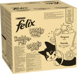 Felix Cat Snacks Party Mix - Kattensnacks Original En Seaside - 16 X 60g -Kattenspeelgoed Winkel 1200x1157 2