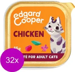 Merkloos Edgard&Cooper Adult Paté 85 G - Kattenvoer - 32 X Kip -Kattenspeelgoed Winkel 1200x1159 7