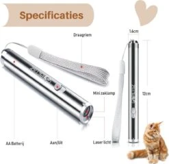 Laserpen - Kattenspeeltjes - Zaklamp - Kat - Laser - Kattenspeelgoed - RVS Opbergblikje -Kattenspeelgoed Winkel 1200x1161 16