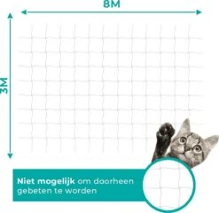 Kattennet Premium - 800 X 300 CM - Kattennet Voor Balkon - Transparant - Balkon Net - Makkelijk Te Monteren- Kattengaas -Kattenspeelgoed Winkel 1200x1166 3