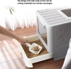 LooMar Kattenbak Groot - Kattenbak XXL - Kattenbak Grote Katten - Opvouwbaar - Grijs -Kattenspeelgoed Winkel 1200x1167 5