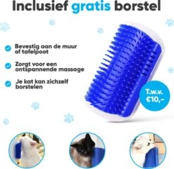 BFreshPets Kattenluik + Massageborstel - Met Tunnel - 4 Vergrendelingsstanden - Weersbestendig - Maat L - Zwart - 27 X 24 Cm -Kattenspeelgoed Winkel 1200x1173 5
