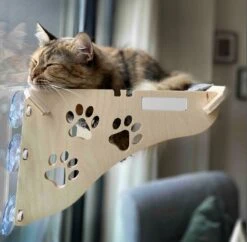 Merkloos Arnillo - Kattenhangmat - Kattenhangmat Raam - Kattenmand - Kattenbed - Kattenbed Raam - Kat Decoratie - Houten Kattenhangmat -Kattenspeelgoed Winkel 1200x1175 5