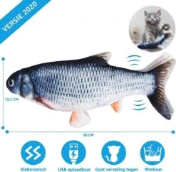 TwinQ Dansende Vis - Bewegende Vis Met Kattenkruid - Kattenspeeltjes - USB Oplaadbaar - Speelgoed Voor Katten - Incl. Kattenlampje -Kattenspeelgoed Winkel 1200x1175 8