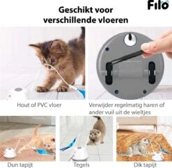 Filo Elektrisch Rijdend Kattenspeelgoed Met Laser - Rijdend Kattenspeeltje - Automatisch Interactief Speelgoed Katten - Kattencadeaus - Elektronisch Speelgoed Kittens - Kat - Kitten - Laserspeelgoed - Kado -Kattenspeelgoed Winkel 1200x1176 5